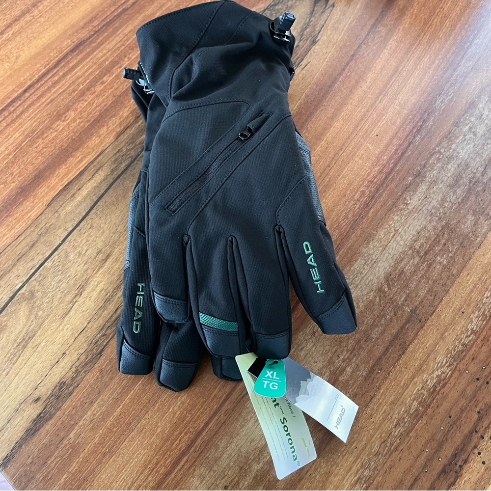NWT Head Men’s Sorona Insulated Ski Gloves CL Black Waterproof Sensatec Gorpcore
